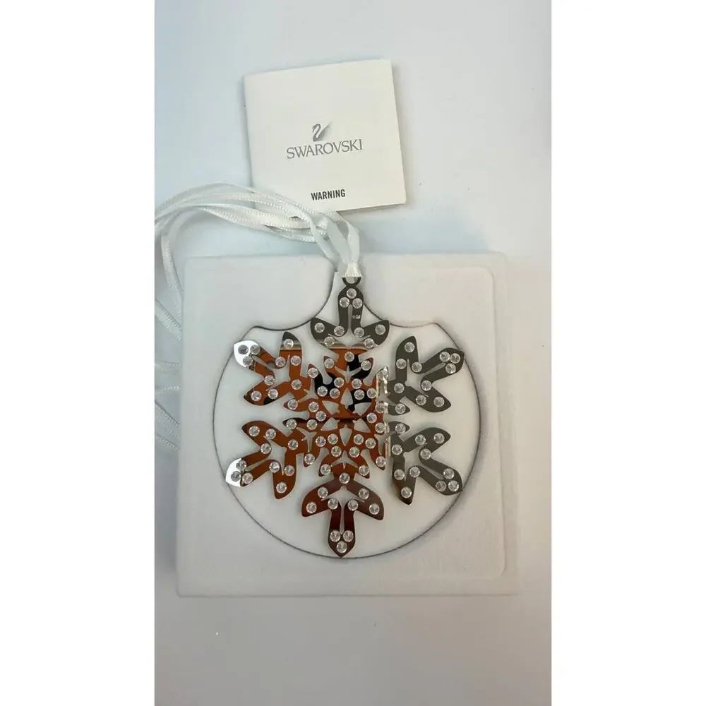 Swarovski Crystal Pixel Snowflake Ornament Set Lot 2 Boxes 6 Total 1135179